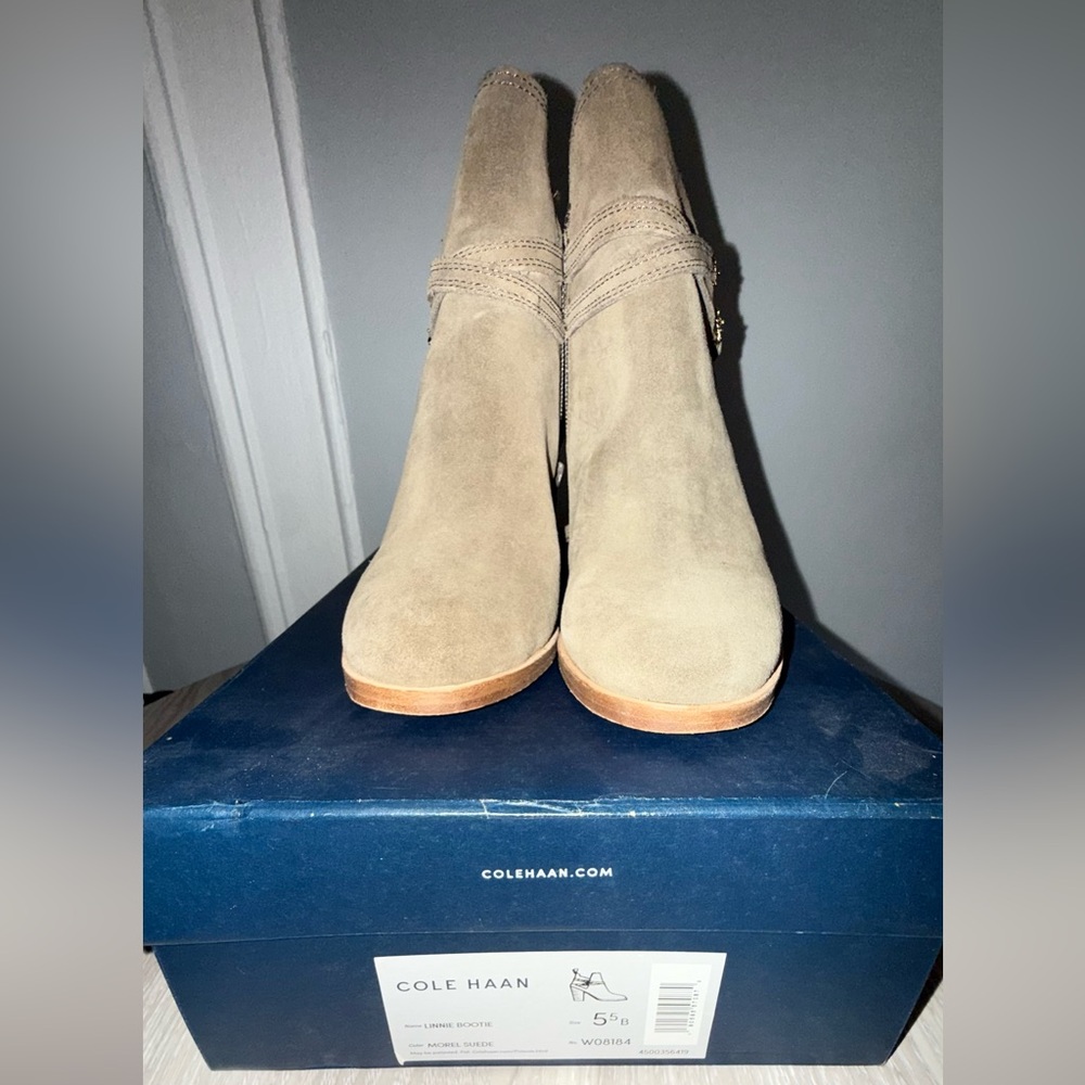 Cole Haan Gray Suede Boots